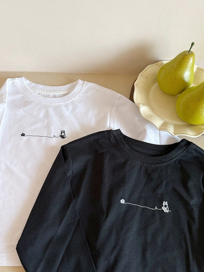 長袖Tシャツ プリントワンポイント長袖Tシャツ【mh0010571】