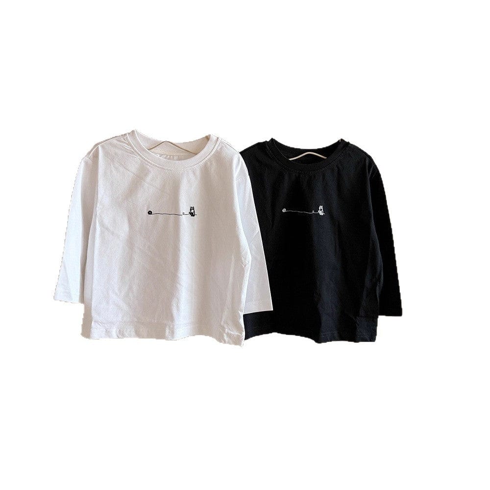 長袖Tシャツ プリントワンポイント長袖Tシャツ【mh0010571】