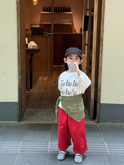 長袖Tシャツ レターロゴプリント長袖Tシャツ【mh0010579】