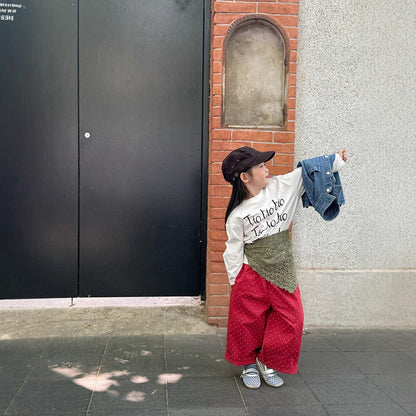 長袖Tシャツ レターロゴプリント長袖Tシャツ【mh0010579】