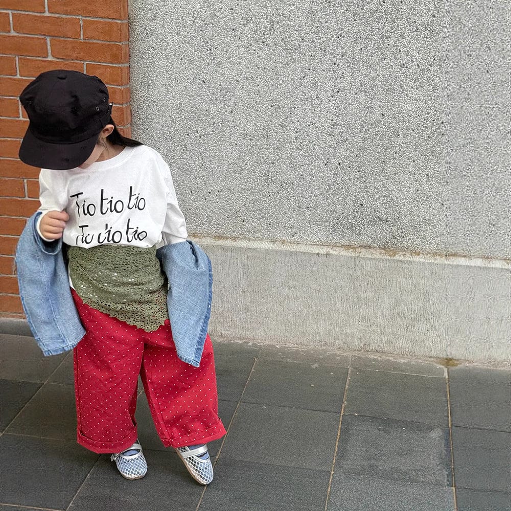 長袖Tシャツ レターロゴプリント長袖Tシャツ【mh0010579】