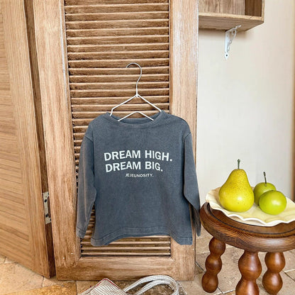 長袖Tシャツ レターロゴプリント長袖Tシャツ【mh0010587】