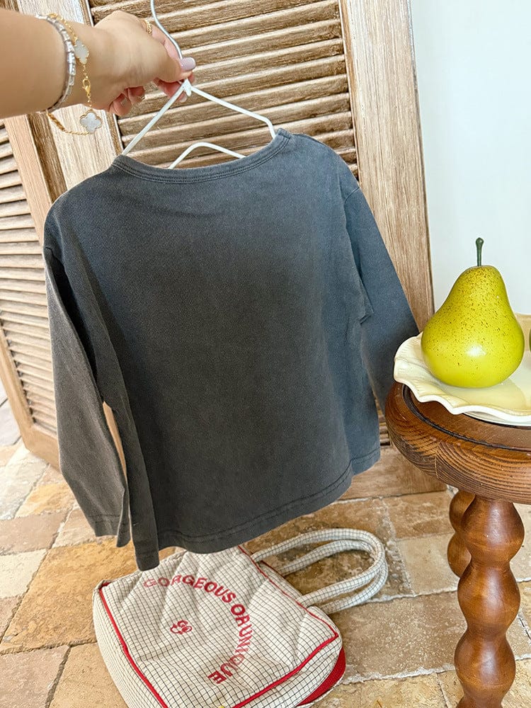 長袖Tシャツ レターロゴプリント長袖Tシャツ【mh0010587】