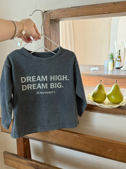 長袖Tシャツ レターロゴプリント長袖Tシャツ【mh0010587】