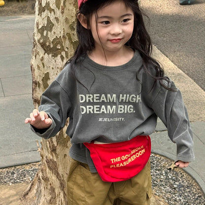 長袖Tシャツ レターロゴプリント長袖Tシャツ【mh0010587】