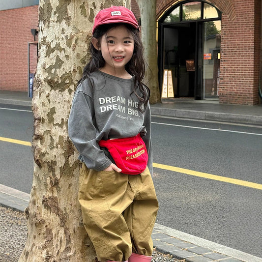 長袖Tシャツ レターロゴプリント長袖Tシャツ【mh0010587】