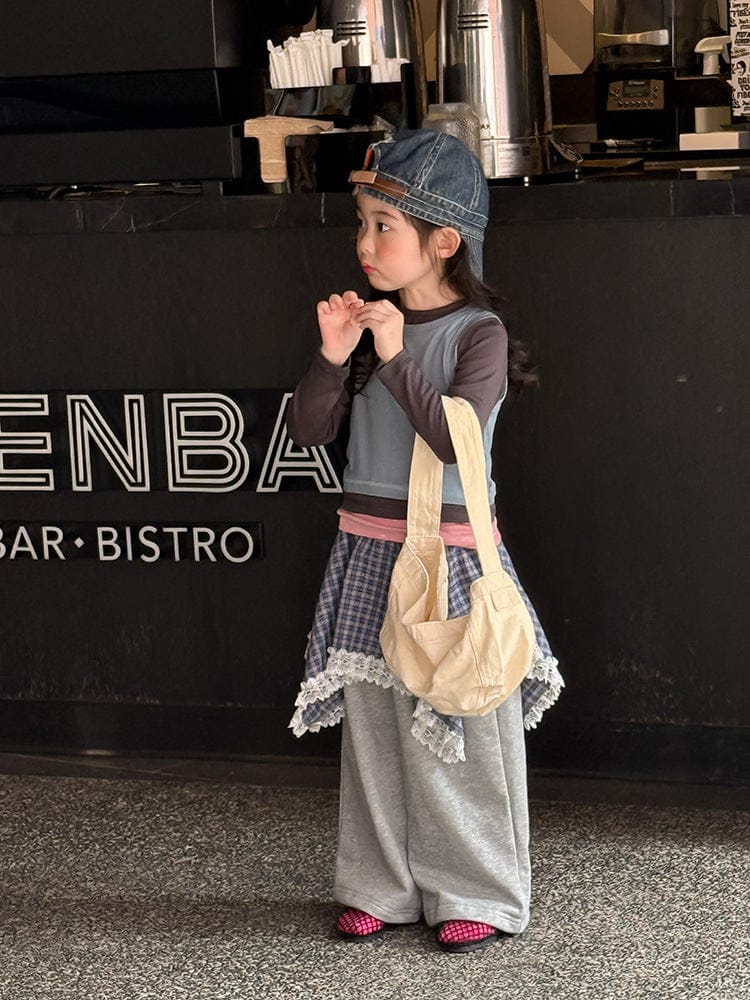 長袖Tシャツ フェイクスリーピースコントラストカラー長袖Tシャツ【mh0010589】