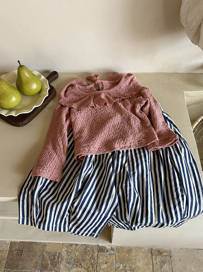 長袖Tシャツ ラッフルフリル襟長袖Tシャツ【mh0010593】