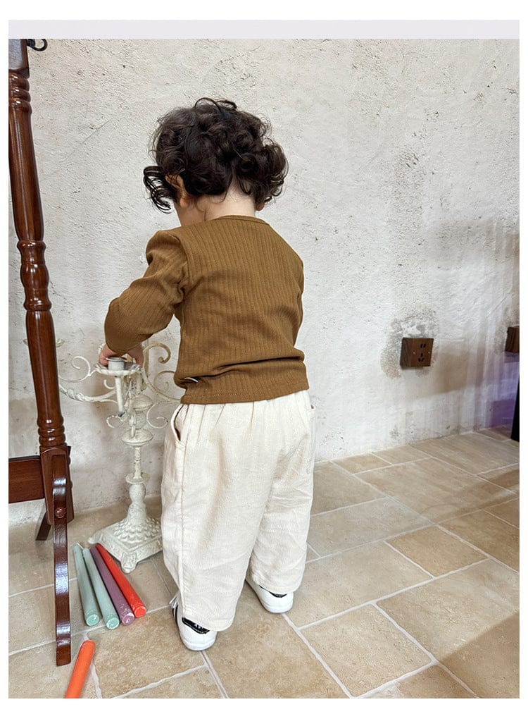 長袖Tシャツ 木馬ワンポイント刺繍長袖Tシャツ【mh0010738】