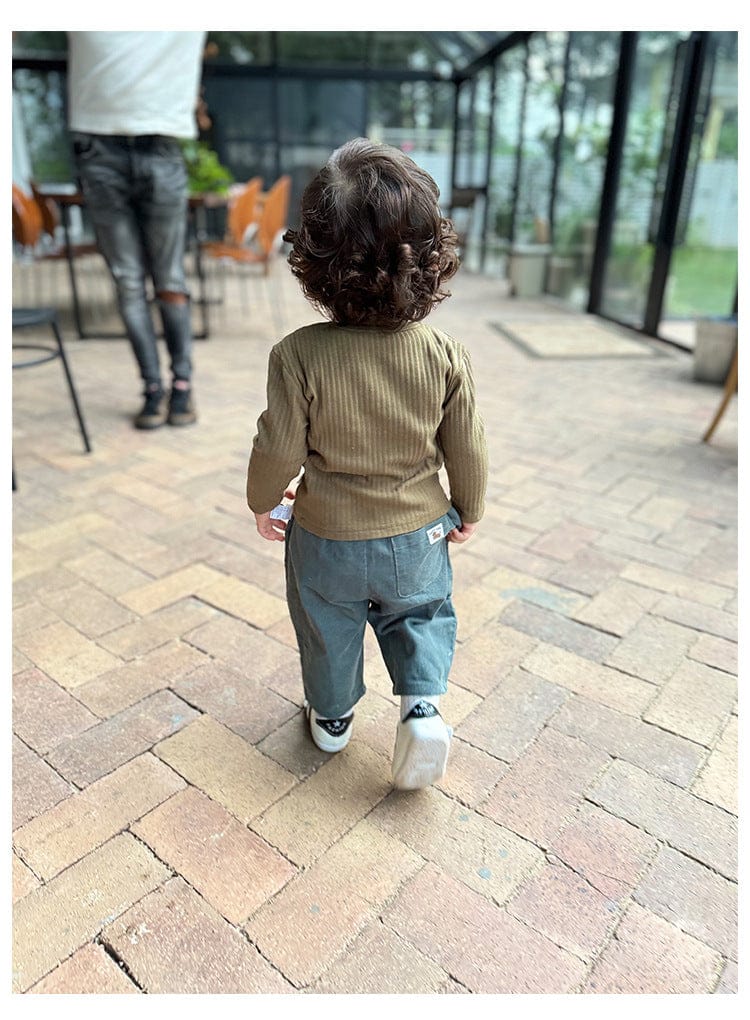 長袖Tシャツ 木馬ワンポイント刺繍長袖Tシャツ【mh0010738】