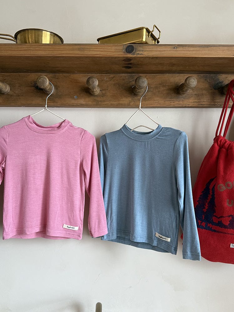 長袖Tシャツ ハイネックシンプルデイリー長袖Tシャツ【mh0011037】