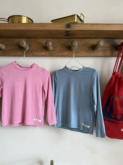 長袖Tシャツ ハイネックシンプルデイリー長袖Tシャツ【mh0011037】