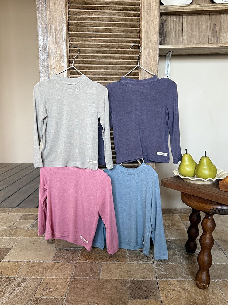 長袖Tシャツ ハイネックシンプルデイリー長袖Tシャツ【mh0011037】