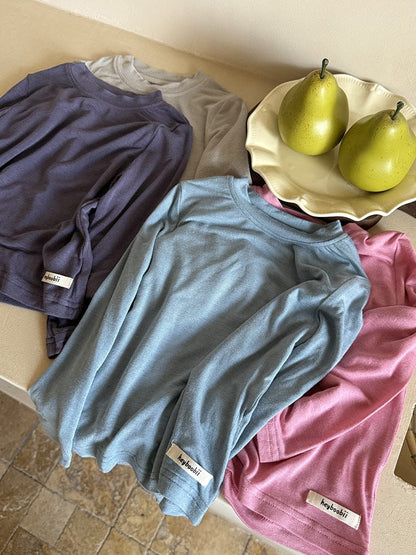 長袖Tシャツ ハイネックシンプルデイリー長袖Tシャツ【mh0011037】