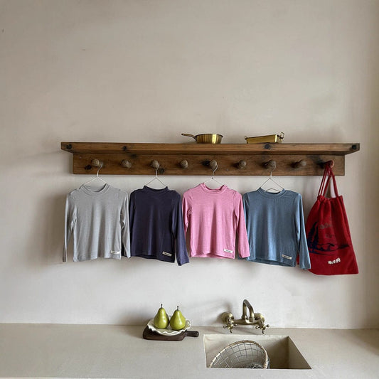 長袖Tシャツ ハイネックシンプルデイリー長袖Tシャツ【mh0011037】