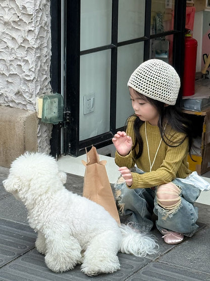 長袖Tシャツ ペプラムフリル長袖Tシャツカットソー【mh0011038】