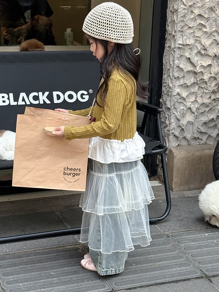 長袖Tシャツ ペプラムフリル長袖Tシャツカットソー【mh0011038】