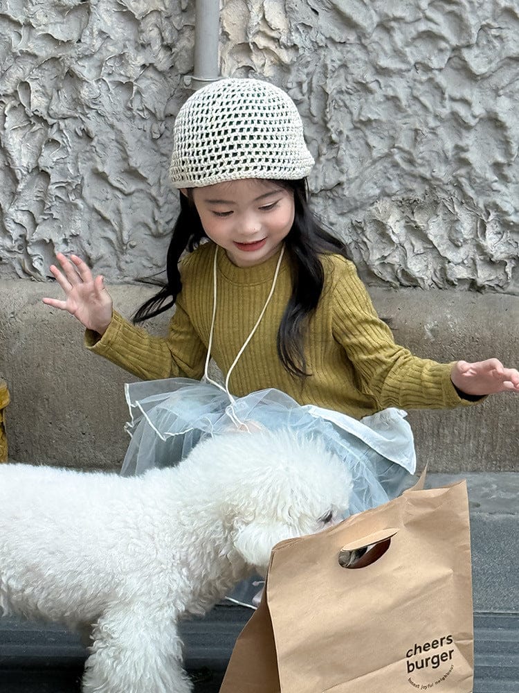 長袖Tシャツ ペプラムフリル長袖Tシャツカットソー【mh0011038】