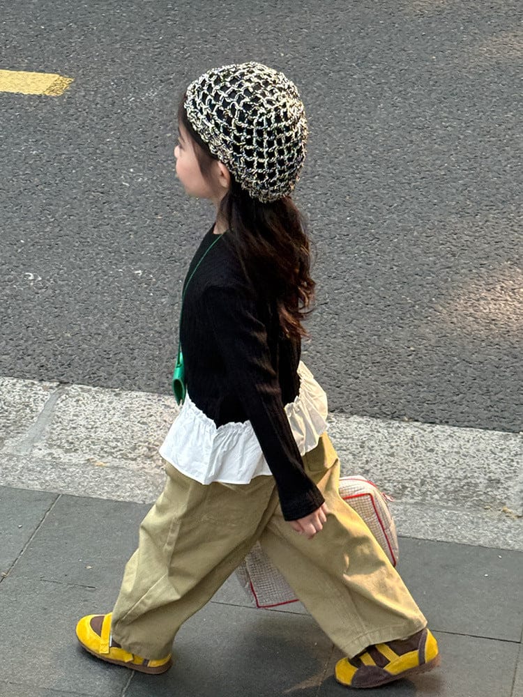 長袖Tシャツ ペプラムフリル長袖Tシャツカットソー【mh0011038】