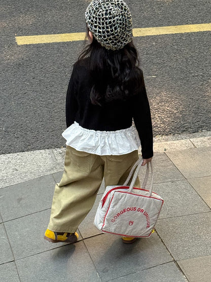 長袖Tシャツ ペプラムフリル長袖Tシャツカットソー【mh0011038】