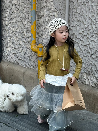 長袖Tシャツ ペプラムフリル長袖Tシャツカットソー【mh0011038】