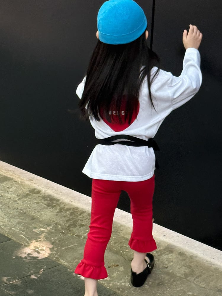 長袖Tシャツ ハートバックプリント長袖Tシャツ【mh0011047】