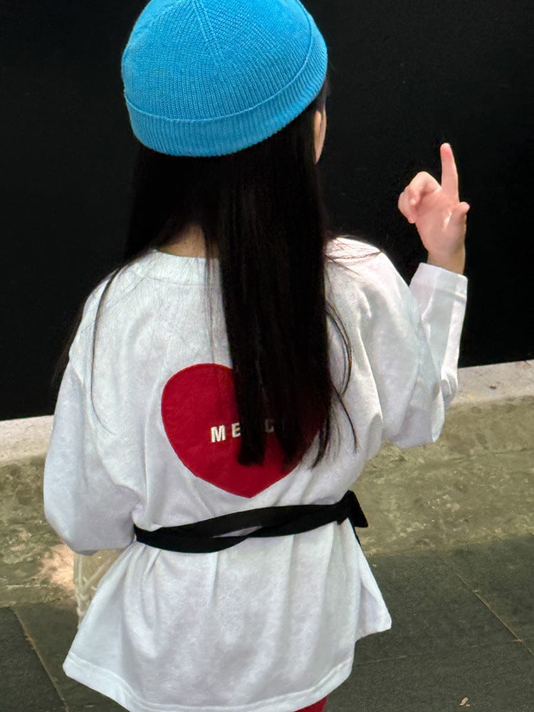 長袖Tシャツ ハートバックプリント長袖Tシャツ【mh0011047】