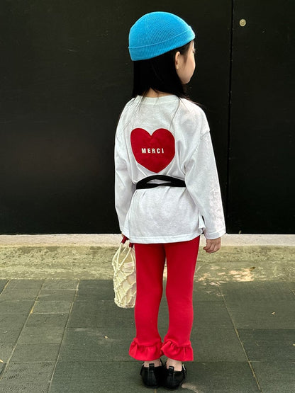 長袖Tシャツ ハートバックプリント長袖Tシャツ【mh0011047】