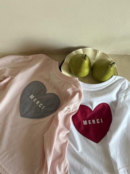 長袖Tシャツ ハートバックプリント長袖Tシャツ【mh0011047】