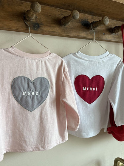 長袖Tシャツ ハートバックプリント長袖Tシャツ【mh0011047】