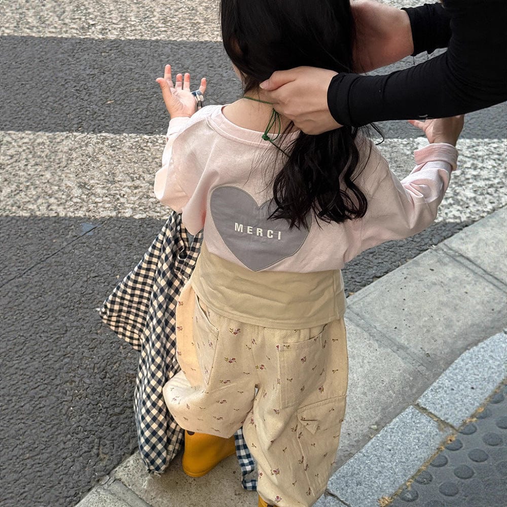 長袖Tシャツ ハートバックプリント長袖Tシャツ【mh0011047】