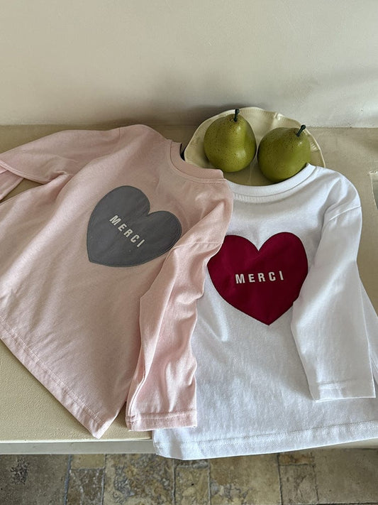 長袖Tシャツ ハートバックプリント長袖Tシャツ【mh0011047】