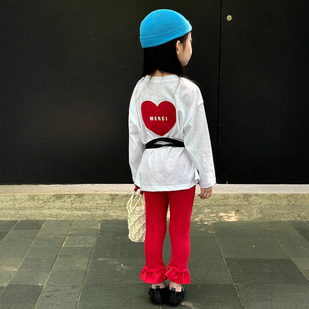 長袖Tシャツ ハートバックプリント長袖Tシャツ【mh0011047】