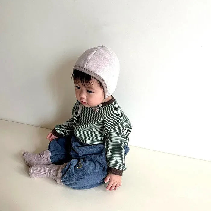 長袖Tシャツ ベビートップス 長袖Tシャツ ボーダー柄 ロンT 2カラー