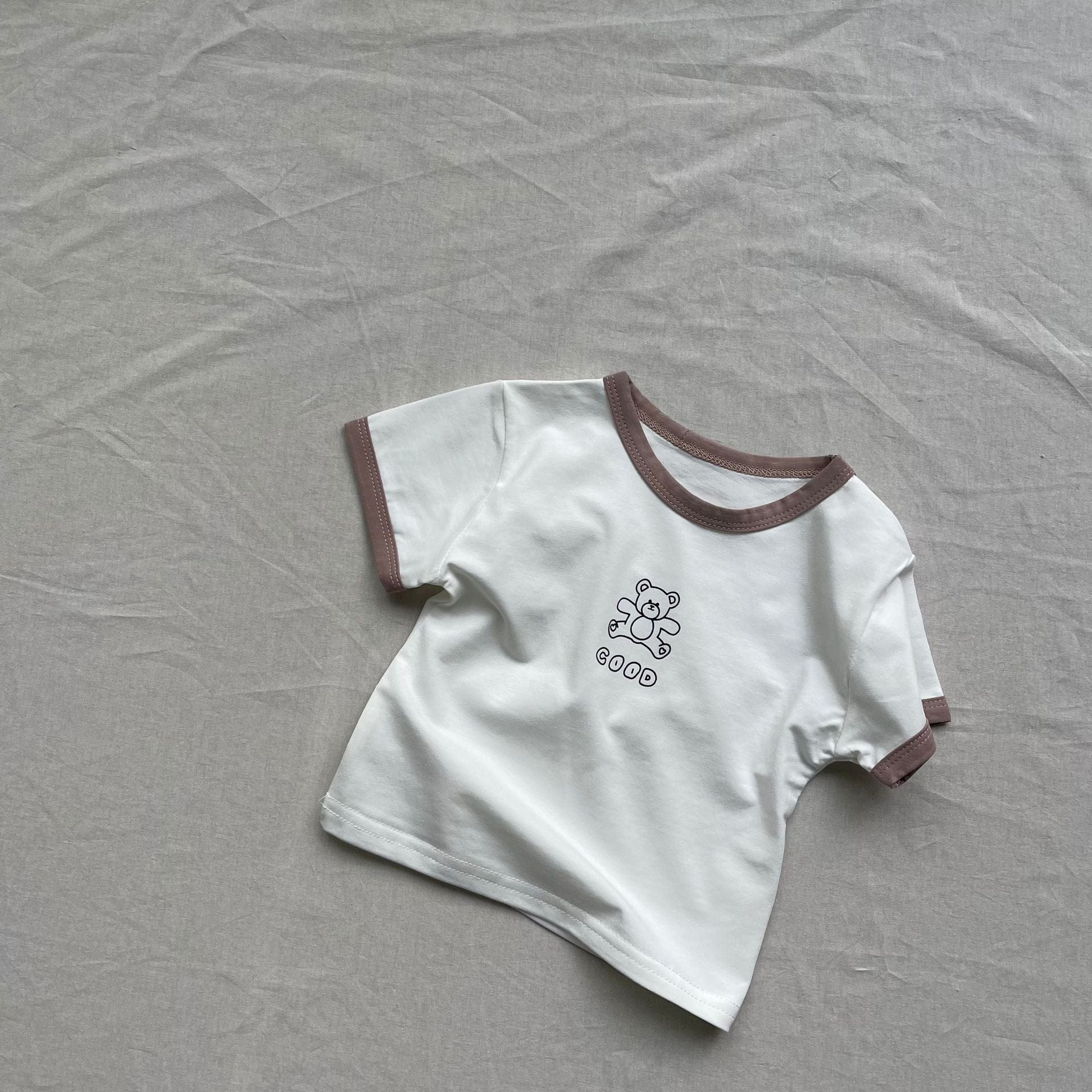 半袖Tシャツ White / 73cm ベアくまプリント半袖Tシャツ【mh0009268】