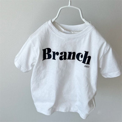 半袖Tシャツ white / 9M/73cm ベビー キッズ レターロゴ プリント 半袖 Tシャツ ネイビー ホワイト カーキ ユニセックス 6876