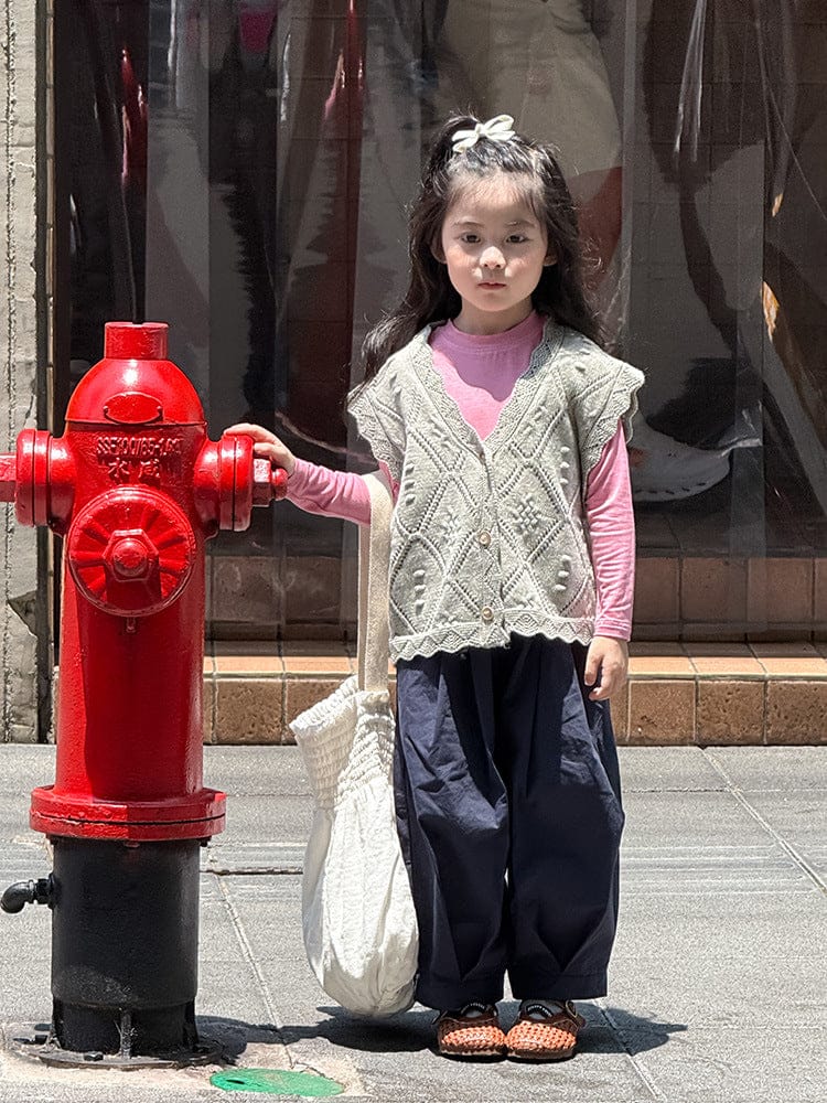 ニットVネック前開きベスト【mh0011027】