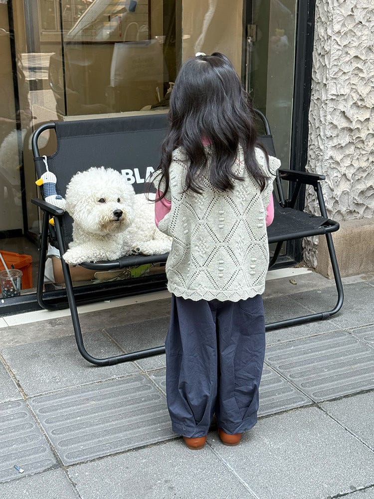 ニットVネック前開きベスト【mh0011027】