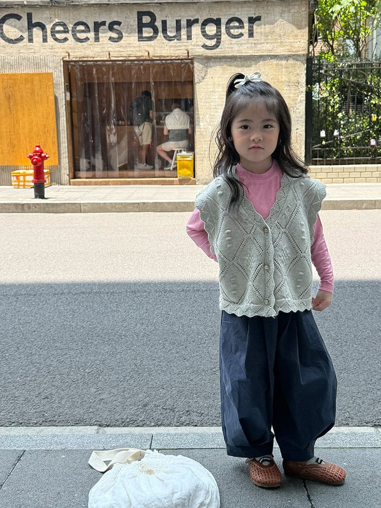 ニットVネック前開きベスト【mh0011027】