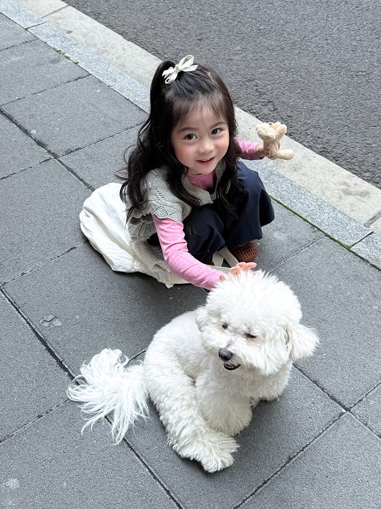 ニットVネック前開きベスト【mh0011027】