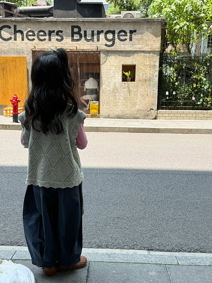 ニットVネック前開きベスト【mh0011027】