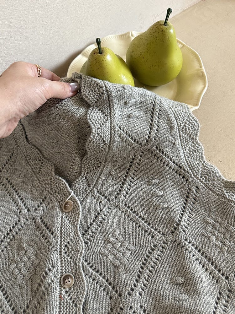 ニットVネック前開きベスト【mh0011027】