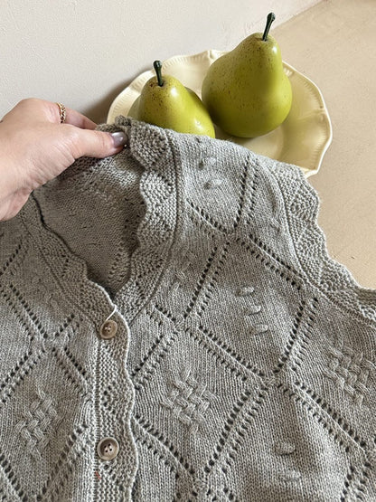 ニットVネック前開きベスト【mh0011027】