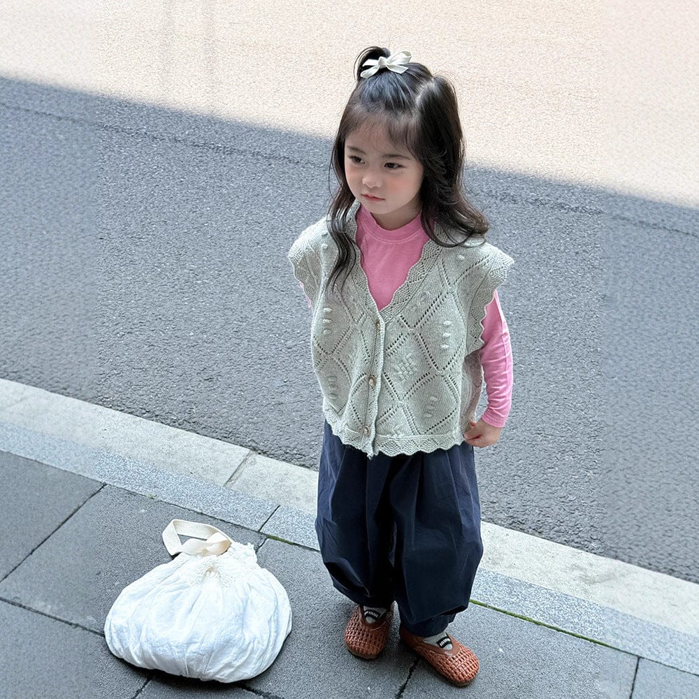 ニットVネック前開きベスト【mh0011027】