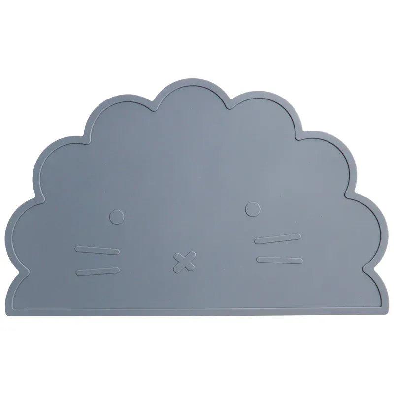 お食事マット 005-Pebble ＊メーカー直送＊ ベビー用シリコンプレースマット 猫キャットデザイン 子供用食器マット ベビー食事用パッド ランチョンマット【mh0005826】