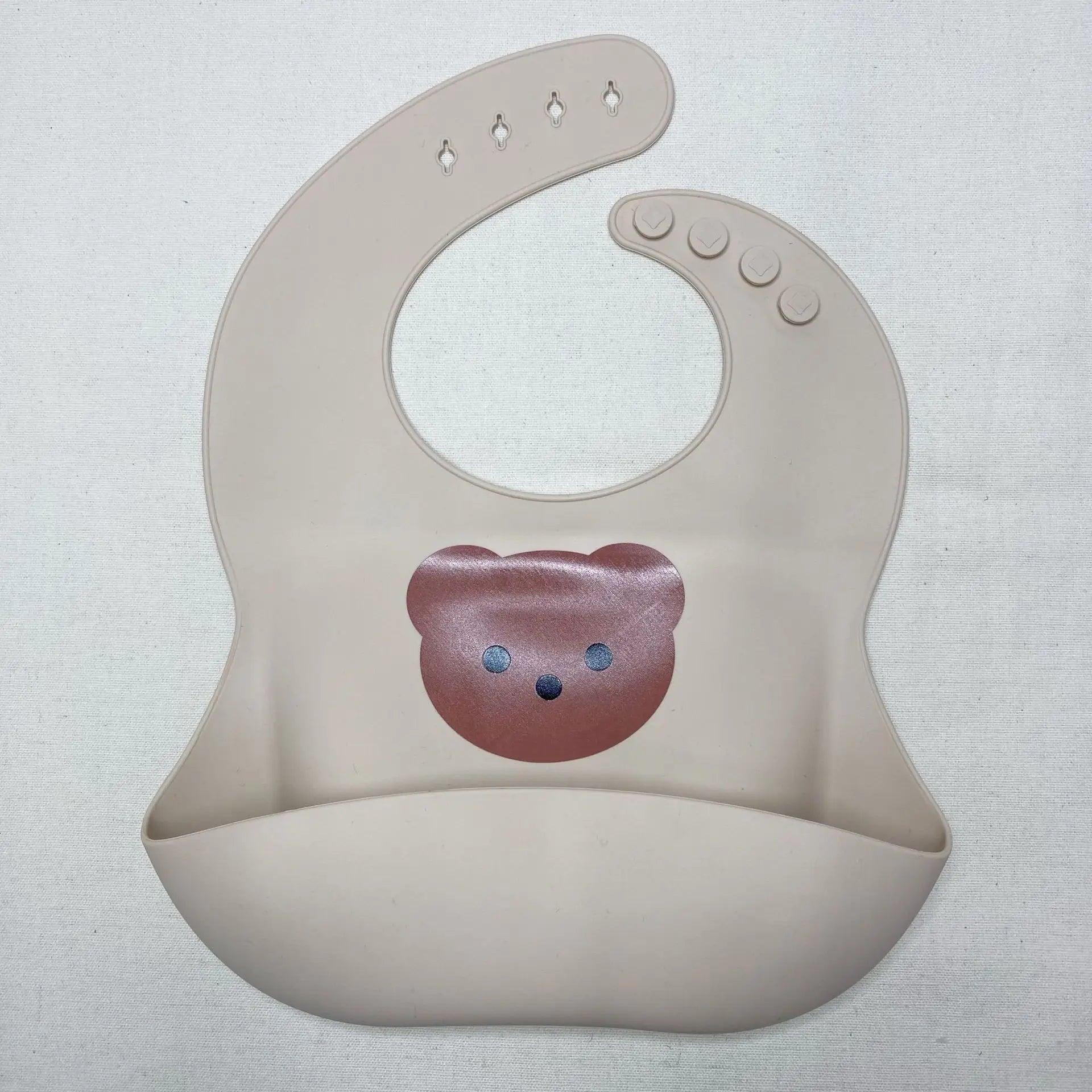 お食事エプロン Bear / One Size ベビー ビブ 防水  クマ シリコン エプロン スタイ お食事エプロン ポケットエプロン【mh0001778】