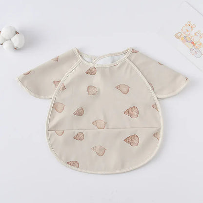 お食事エプロン Conch お食事エプロン ポケットスタイ 離乳食 半袖ビブ 防水エプロン【mh0005930】