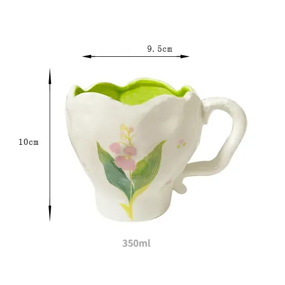 コップ・グラス・マグ Flora D セラミック マグ コーヒー カップ コップ 食器 チェック【mh0002522】