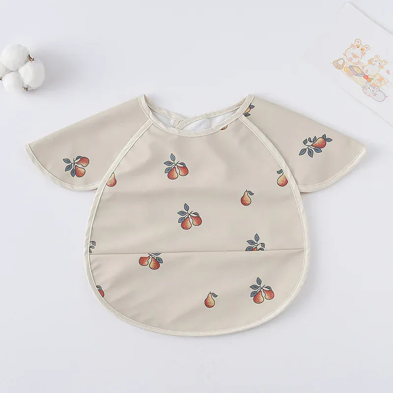 お食事エプロン Fragrant pear お食事エプロン ポケットスタイ 離乳食 半袖ビブ 防水エプロン【mh0005930】