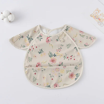 お食事エプロン Garden Rabbit お食事エプロン ポケットスタイ 離乳食 半袖ビブ 防水エプロン【mh0005930】